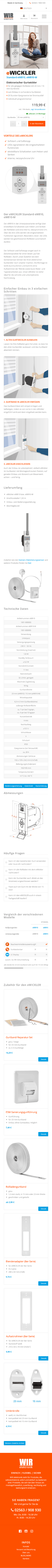 Bild von der mobilen Website