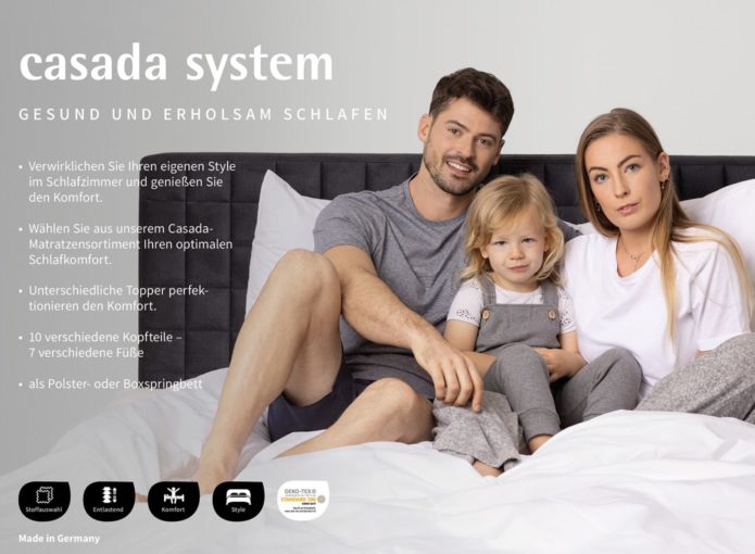 Bild von einem Banner der casada Schlafsysteme