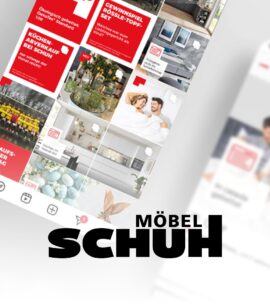 Shootingbild der Full Service Agentur für Möbelhändler: Ausstellungsfläche aus dem Bereich Wohnen