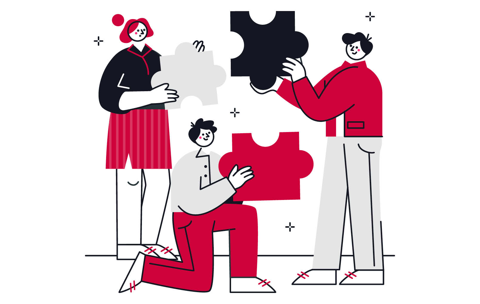 Team entwickelt gemeinsam ein strukturiertes Marketingkonzept mit klaren Zielen und Maßnahmenplan.
