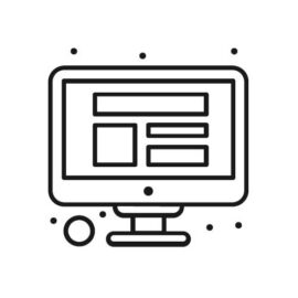 Icon eines Computerbildschirms als Symbol für das visuelle Erscheinungsbild.