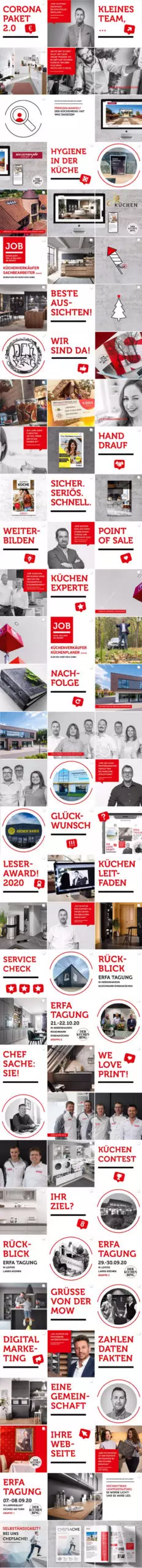 Bild von dem Instagram Feed mit Postings erstellt durch die schirmers. agentur für kommunikation